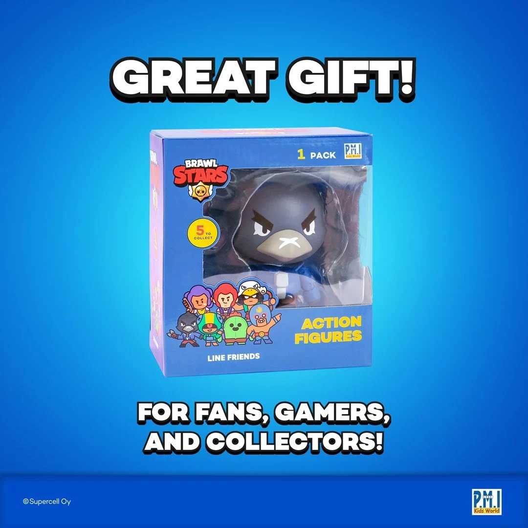 Figurë aksioni Brawl Stars S1, P.M.I. Kids World, Crow, 11cm