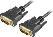 Kabllo DVI-D Sharkoon 1m, 24+1, e zezë