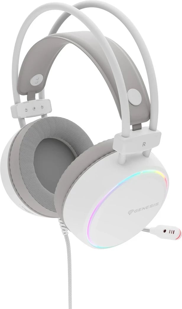 Kufje gaming GENESIS NSG-2308 me mikrofon, USB Type-A, të bardha