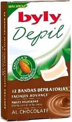 Banda depilimi për fytyrë Byly Depil Chocolate unisex, 12 copë