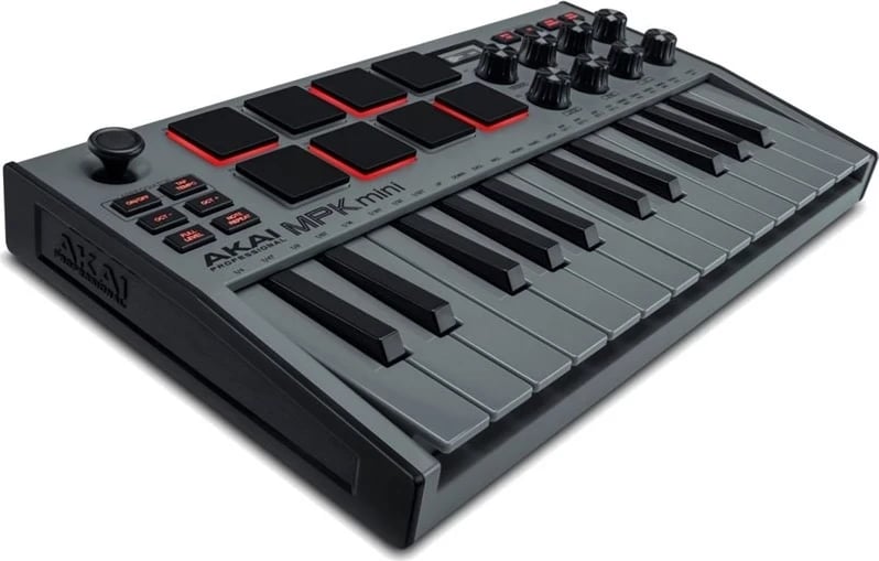 Mikset për DJ AKAI MPK Mini MK3, MIDI USB, e zezë/hiri