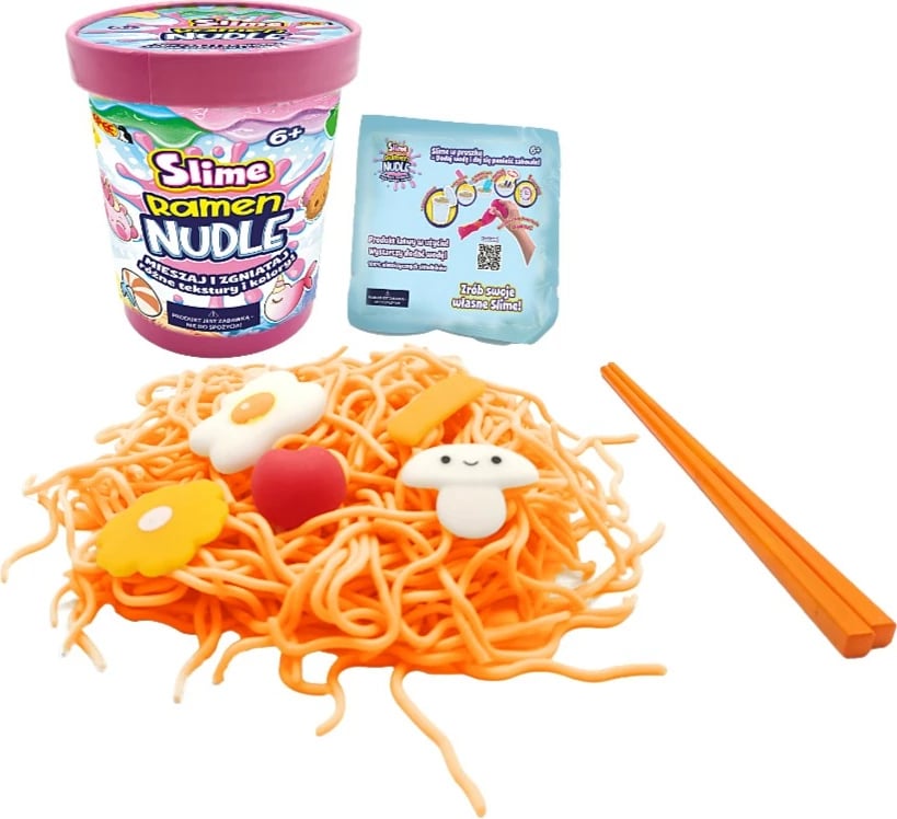 Set lodër slime Epee Slime Ramen Noodles Smiling Mushroom, shumëngjyrëshe