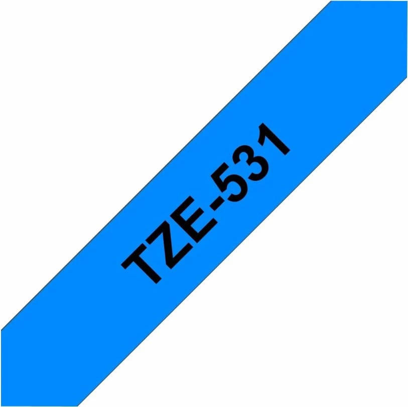 Kasetë etiketuese Brother TZe-531, 12mm, tekst i zi në kaltër, 8m
