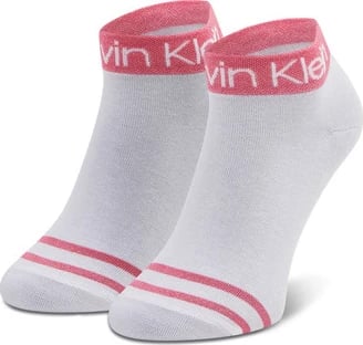 Çorape për femra Calvin Klein, të bardha / rozë, 2 pale