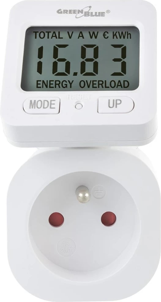 Matës energjie GreenBlue GB615 E, 16A, max. 3680W, i bardhë