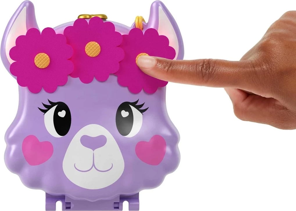 Set lodrash Polly Pocket CAMP ADVENTURE Llama Compact, Mattel, HKV33, shumëngjyrëshe