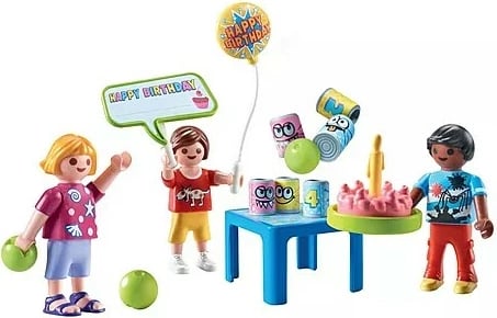 Set lodrash Playmobil 71968, festa ditëlindjeje për fëmijë, 22 pjesë
