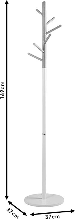 Stendë për pallto Marianna metal bardhë-natyrale D37x169cm