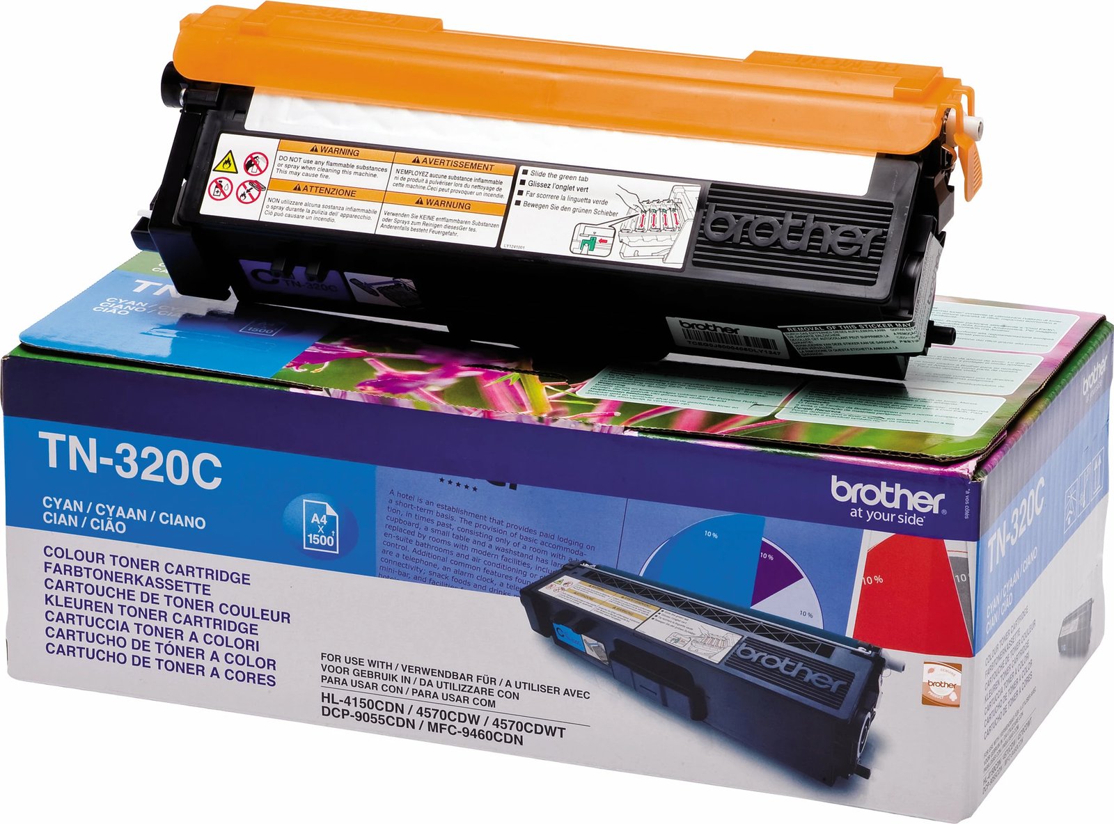 Toner Brother TN-320C, Cian, për printer laser