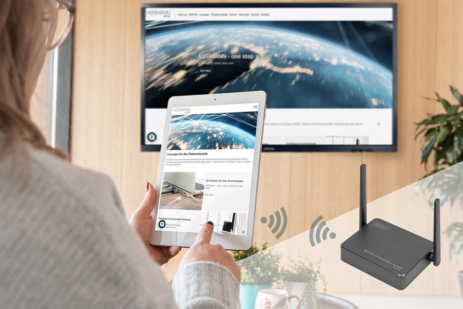 Sistem bashkëpunimi pa tela DIGITUS Click & Present Pro, Alumin