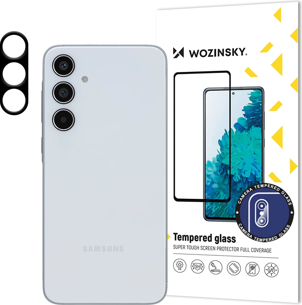 Mbrojtës xhami për kamerë Wozinsky Full Camera Glass për Samsung Galaxy A55, 9H, Transparent