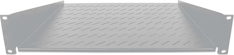 Raf perforuar për kabinetin rack 19" Intellinet 712224, 2U 400mm, me dy pika bashkimi, gri