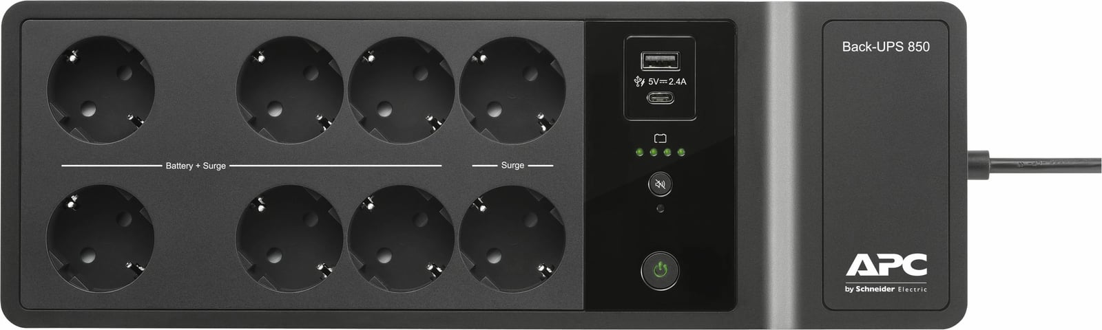 UPS APC Back-UPS BE850G2-GR, 850VA, 2 USB, 8 prizë, e zezë