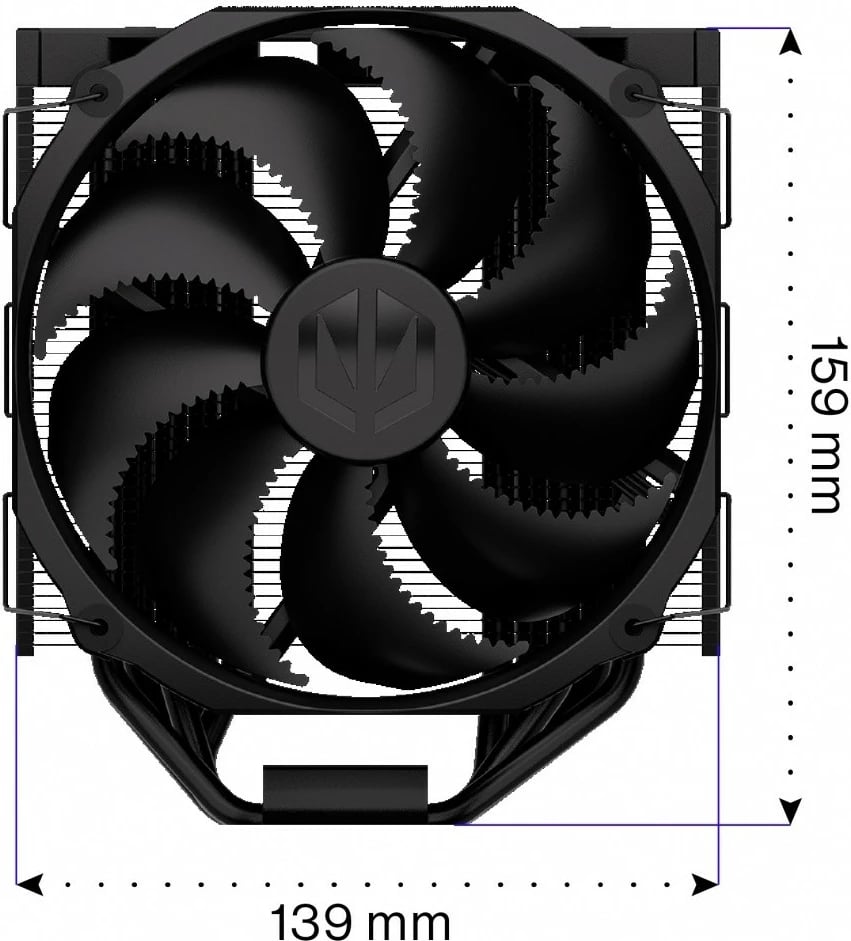 Ftohës CPU Endorfy Fortis 5 Black EY3A013, 140 mm, i zi
