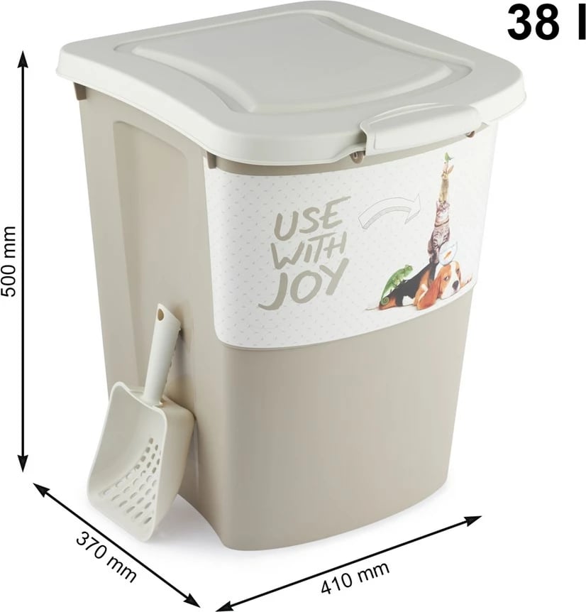 Kontenier ushqimi Rotho Archie, Beige