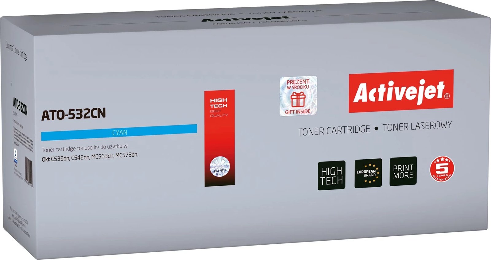 Toner Activejet ATO-532CN, 1500 faqe, i kaltër