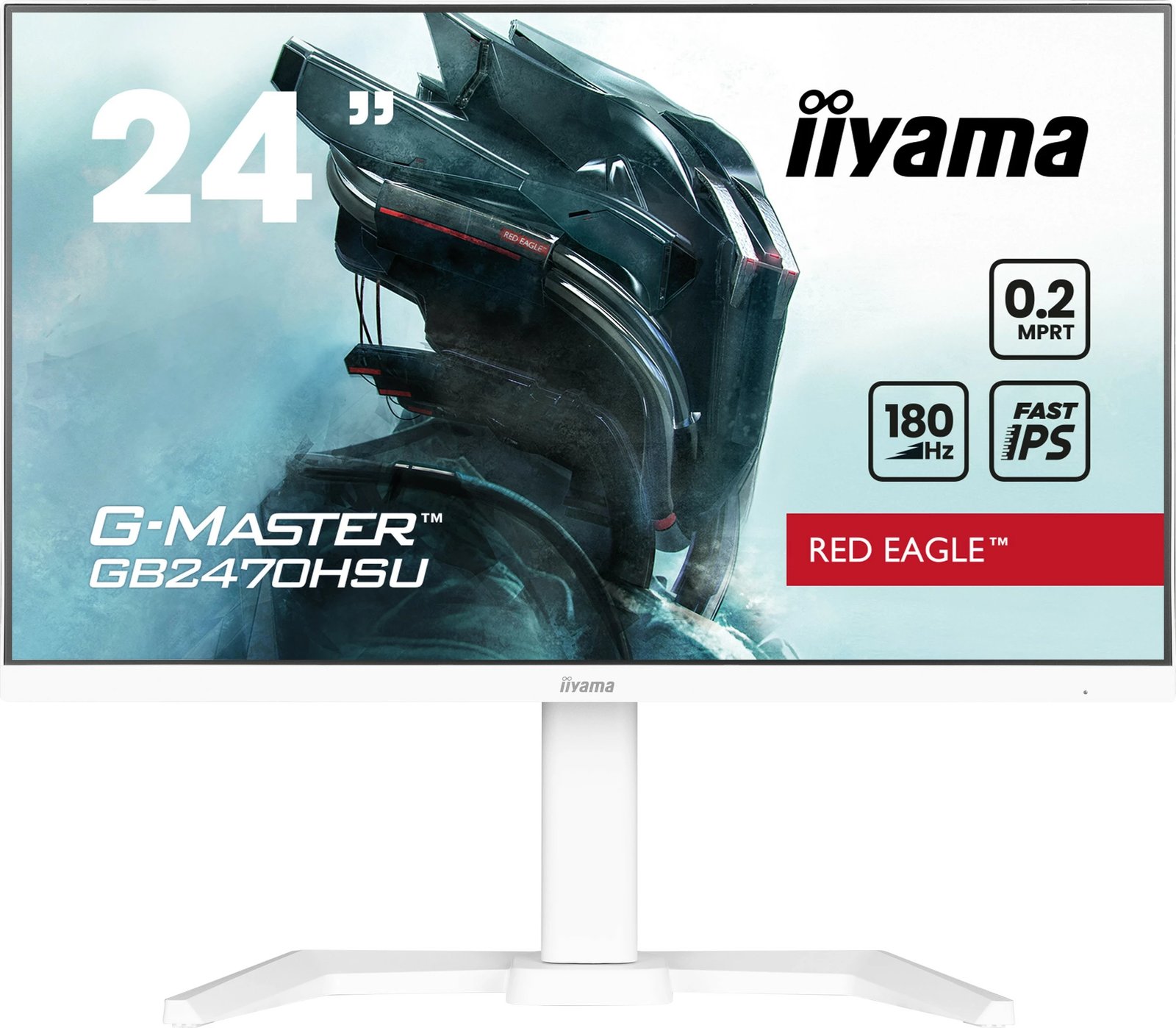 Monitor iiyama G-MASTER GB2470HSU-W6, 23.8", Full HD, 0.2ms, 180Hz, Bardhë