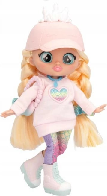 Kukull Cry Babies BFF Stella me 9 aksesorë surprizë, për vajza, 15cm, Rozë