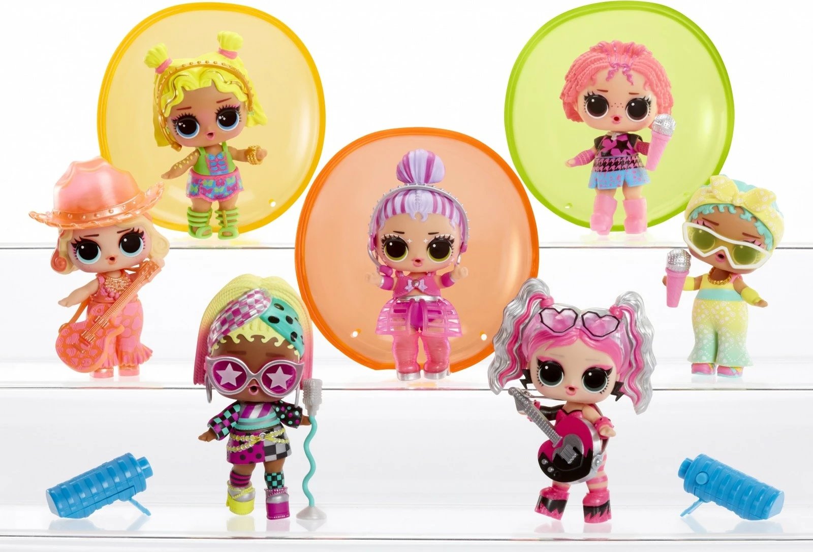 Set lodrash L.O.L. Surprise Neon Pop Stars, MGA, 12 copë, plastikë, me dritë UV