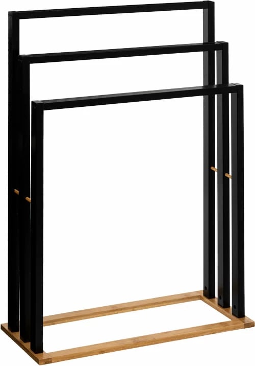 Varëse dyshemeje Tower MDF-bambu e zezë-natyrale 55x24x82cm