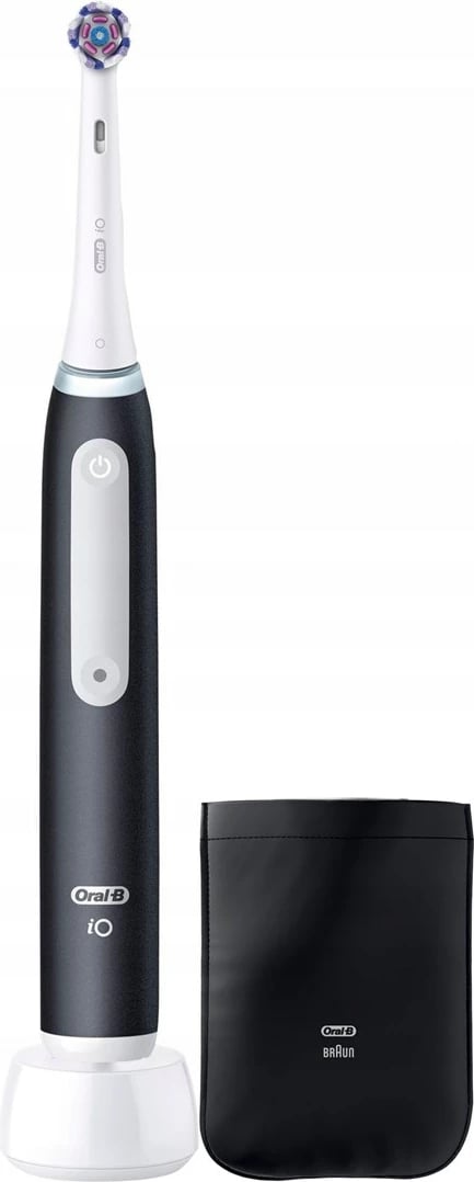 Furçë dhëmbësh elektrike Braun Oral-B iO, me mbështjellës, e bardhë/zezë