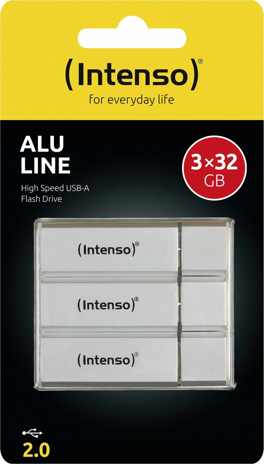 USB flash Intenso 32GB, USB 2.0, argjend