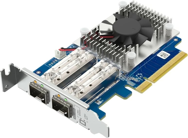 Kartë rrjeti QNAP QXG-10G2SF-NXE, 10GbE, Dual Port, PCIe, me ventilator