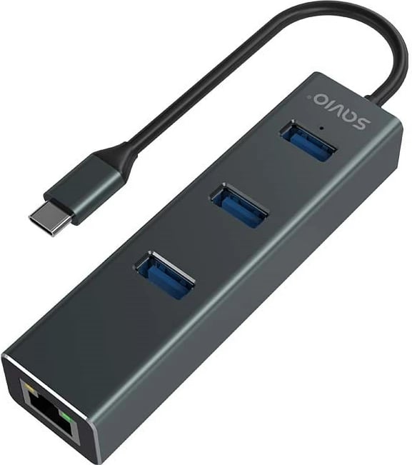 Hub Savio AK-57 USB-C - 3 x USB-A, 5000 MB/s, hiri