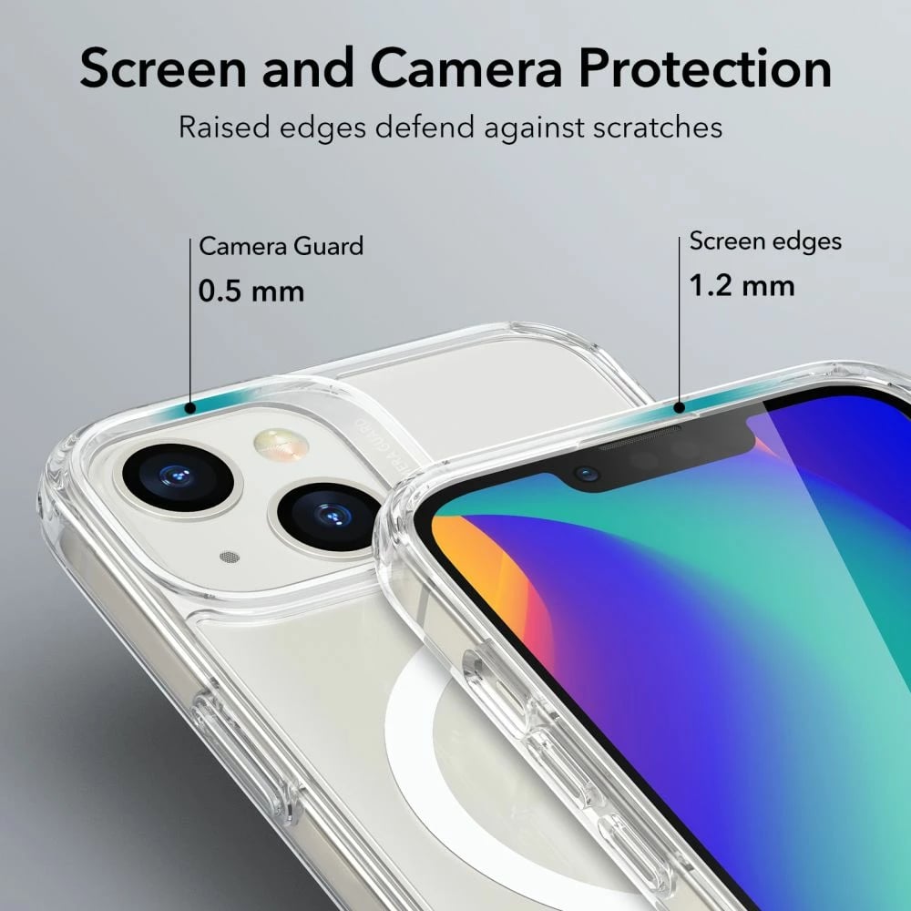 Mbështjellës ESR Classic Hybrid HaloLock për iPhone 13 / iPhone 14, Transparent, me MagSafe