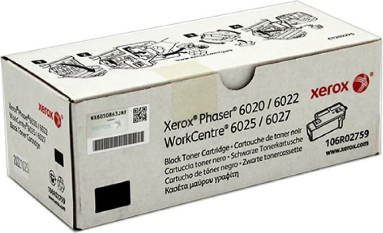 Toner, Xerox, 106R02759, kapacitet standard 2000 faqe, për Phaser 6020/6022 dhe WorkCentre 6025/6027, i zi