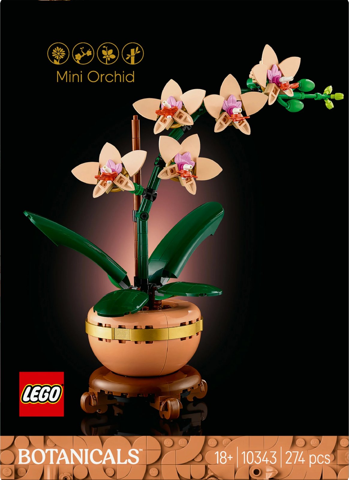 Set ndërtimi LEGO Mini Orchid, 274 pjesë, plastikë, shumëngjyrësh