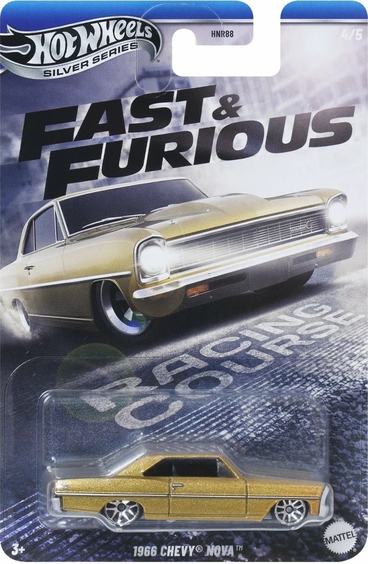 Vetura die-cast Hot Wheels Fast & Furious HNR88 1:64, set karton 24 copë, ngjyra mix
