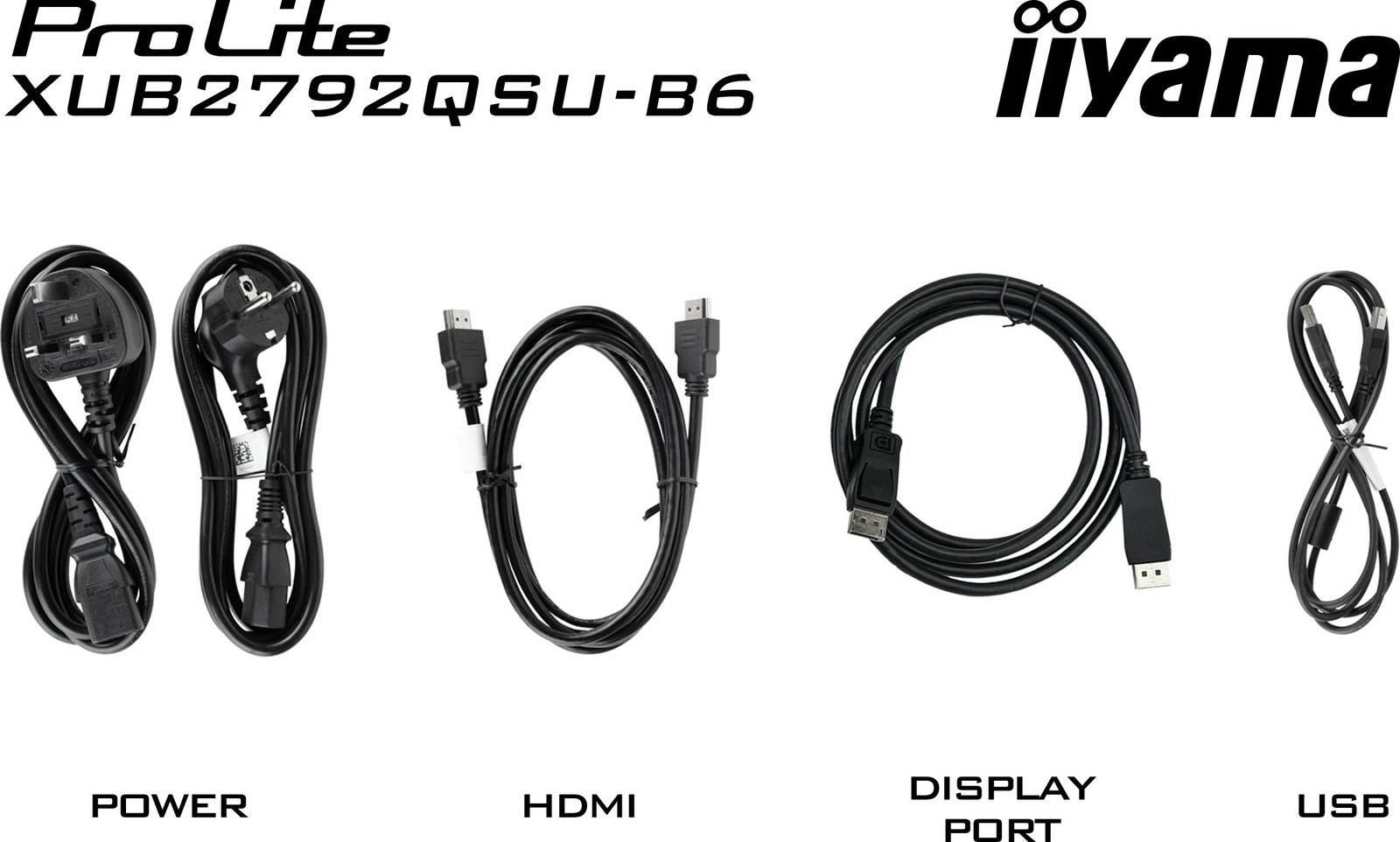 Monitor iiyama ProLite 27", 2560 x 1440, Full HD, LED, e zezë