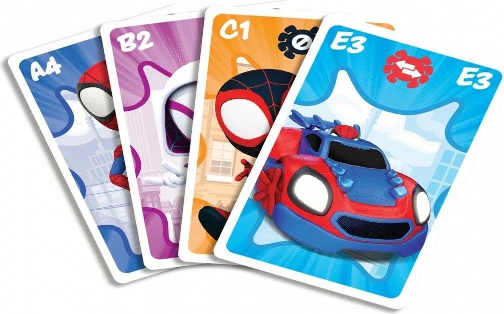 Lojë letra Shuffle Fun 4-in-1 Cartamundi Marvel Spidey and Amazing Friends, 33 letra