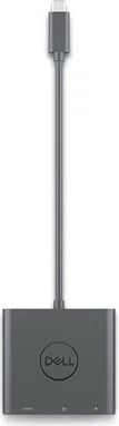 Adapter video Dell USB-C në DisplayPort/HDMI + PPT, gri