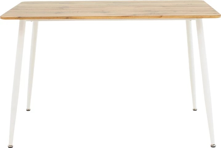 Set tavoline me karrige Cuba-Caron, 5 pjesë, ngjyrë sonoma-e bardhë, 120x80x75cm