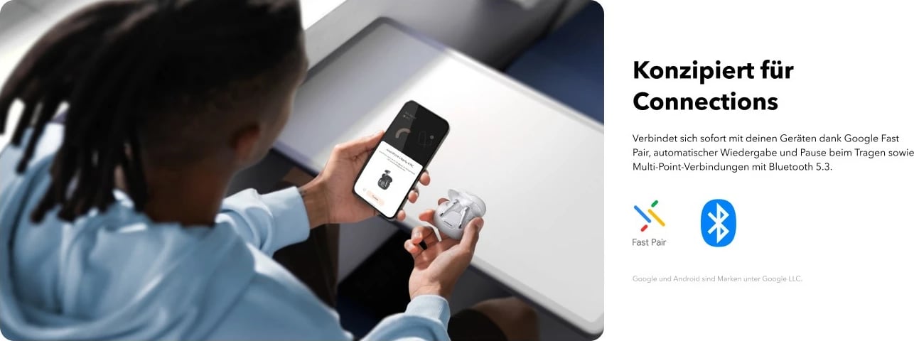 Kufje Anker Liberty 4 NC, Wireless, Calls/Music, Bardhë