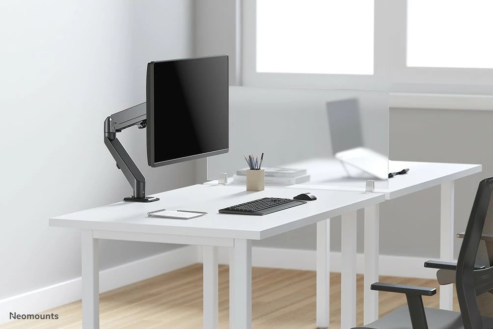 Krah monitori Neomounts DS70-700BL1, gas spring, 17-27 inç, clamp, i zi