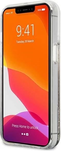 Mbështjellës Guess 4G Big Liquid Glitter për iPhone 13 Pro Max 6.7", ari