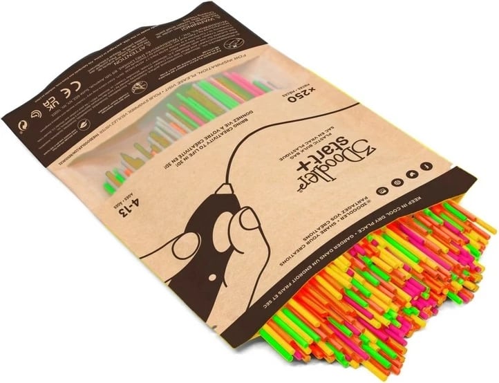 Filament 3Doodler Start+, 250 copë, plastikë kompostuese, neon