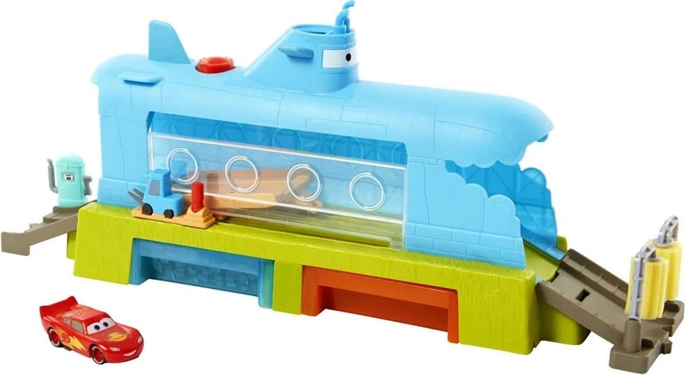 Set loje Disney Pixar Cars Color Change Whale Car Wash, MATTEL, Multi