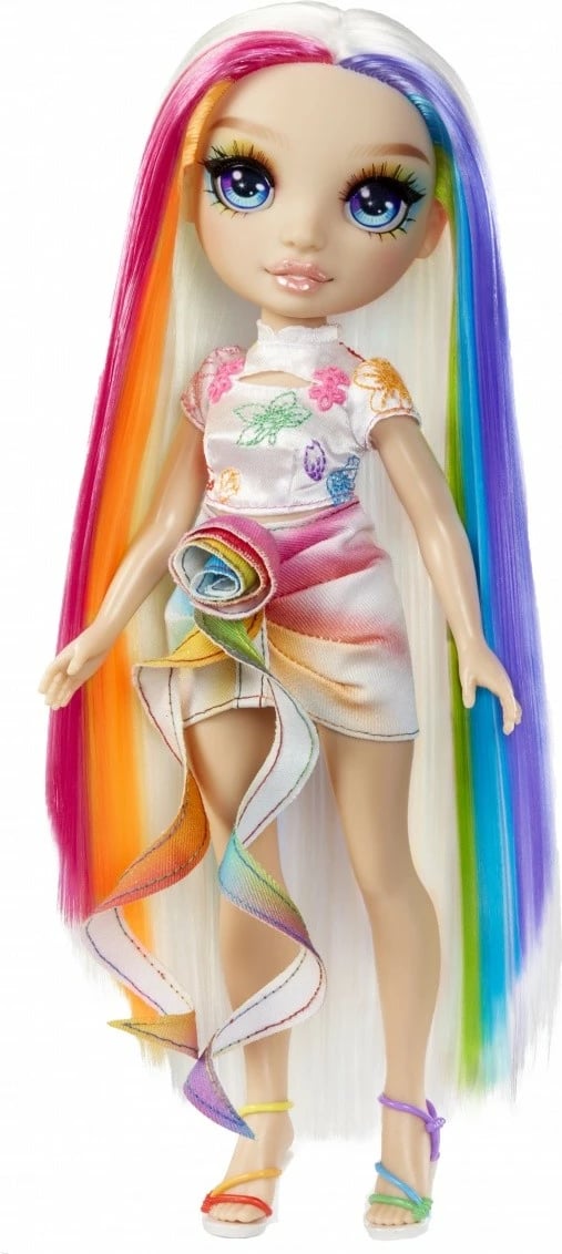 Kukull Rainbow High Amaya me set për stilim flokësh, 11 inch, me ngjyra të ndryshme