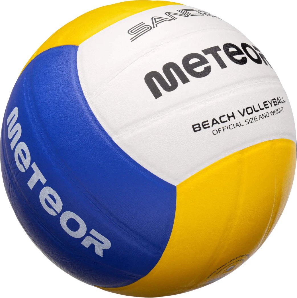 Top për volejboll plazhi Meteor, bardhë-verdhë-kaltër