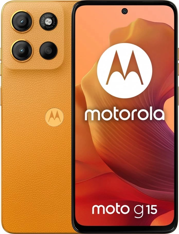Celular Motorola moto g15, 6.72", Dual SIM, Android 15, 4G, 8 GB RAM, 128 GB, Portokalli