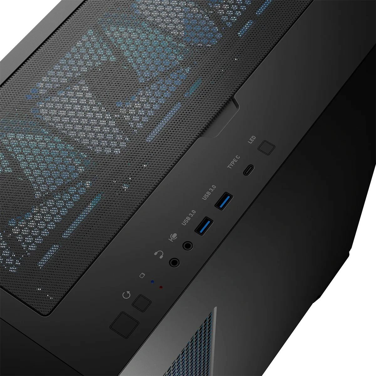 Kasë MODECOM Horizon ARGB Flow Midi, E-ATX, 4 ventilatorë ARGB, Xham i temperuar, e zezë