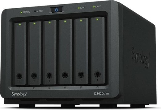 NAS Synology DiskStation DS620SLIM, Intel Celeron, 2 GB, Desktop, Gri