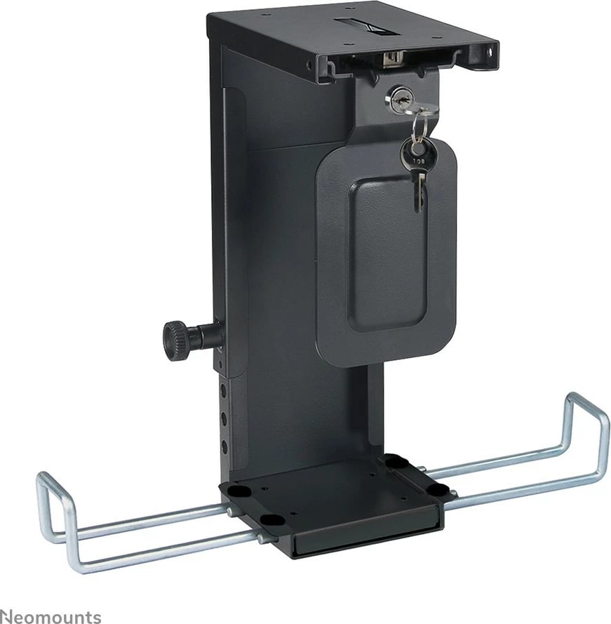 Mbajtës kase Newstar CPU-D075BLACK/LK, çelik, i zi, me kyç, rregullim 200-360mm, 10kg
