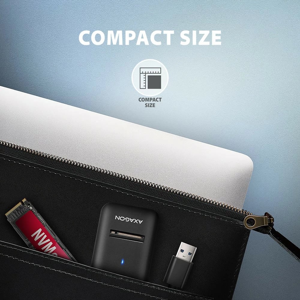 Adapter për SSD M.2 AXAGON ADM2-AM, USB 3.2 Gen 2, 10Gbps, i zi