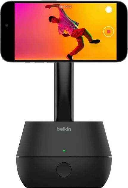 Mbajtës aktiv Belkin Pro për celular, 360° auto-tracking, karikues, i zi