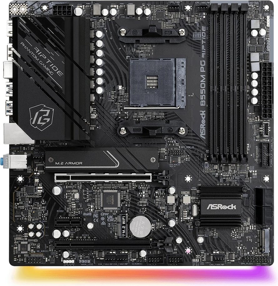 Pllakë amë ASRock B550M PG Riptide, AMD, Socket AM4, 128 GB, E zezë
